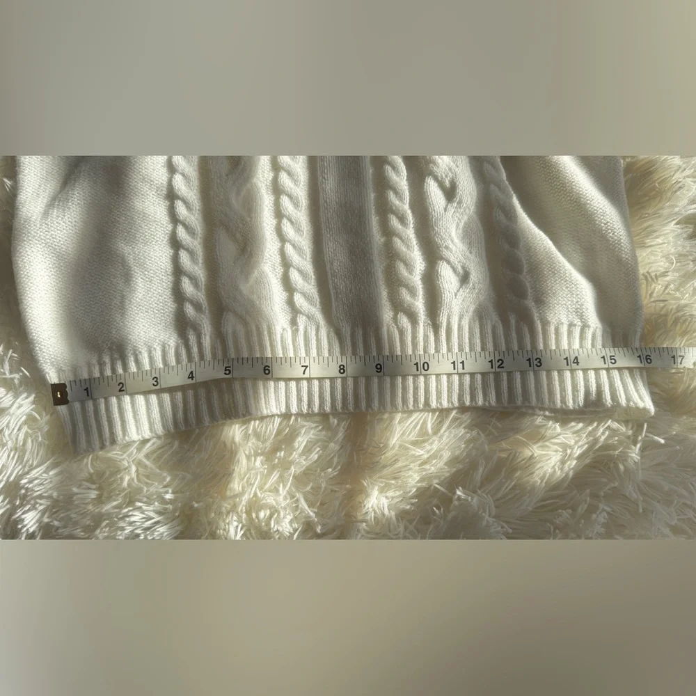 NWOT Cable-Knit Lace-Sleeved Sweater - Picture 10 of 11
